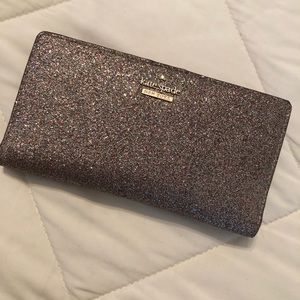 Kate Spade Wallet-Rose Gold Glitter